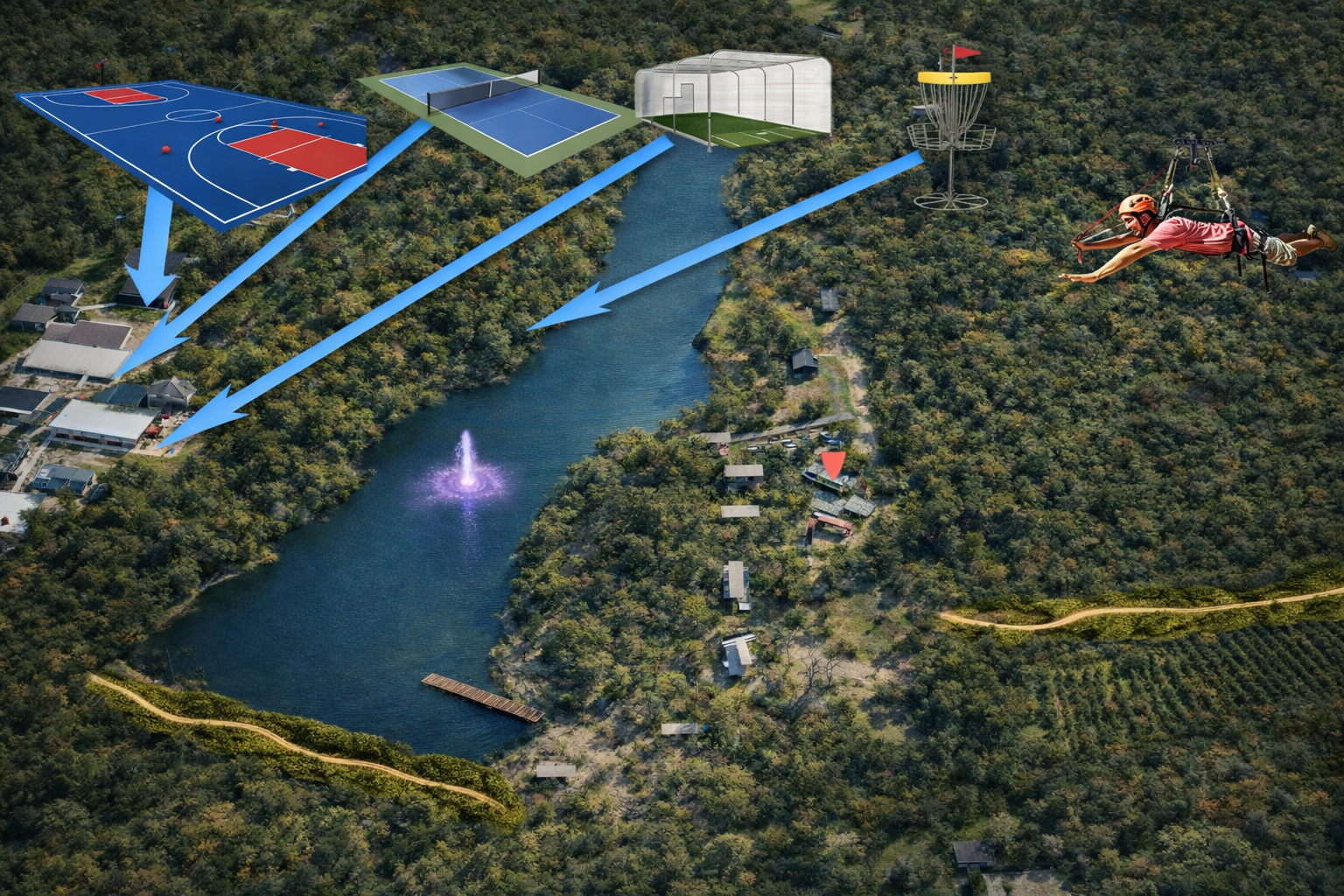 Interactive map of Sparks Lake Resort